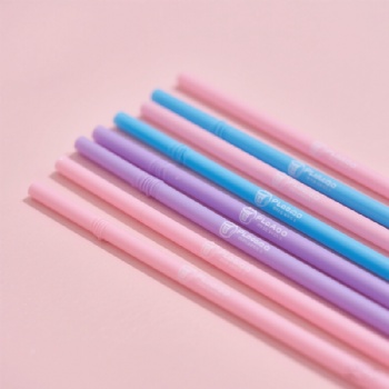Pink Green PLA Compostable Disposable Boba Straws